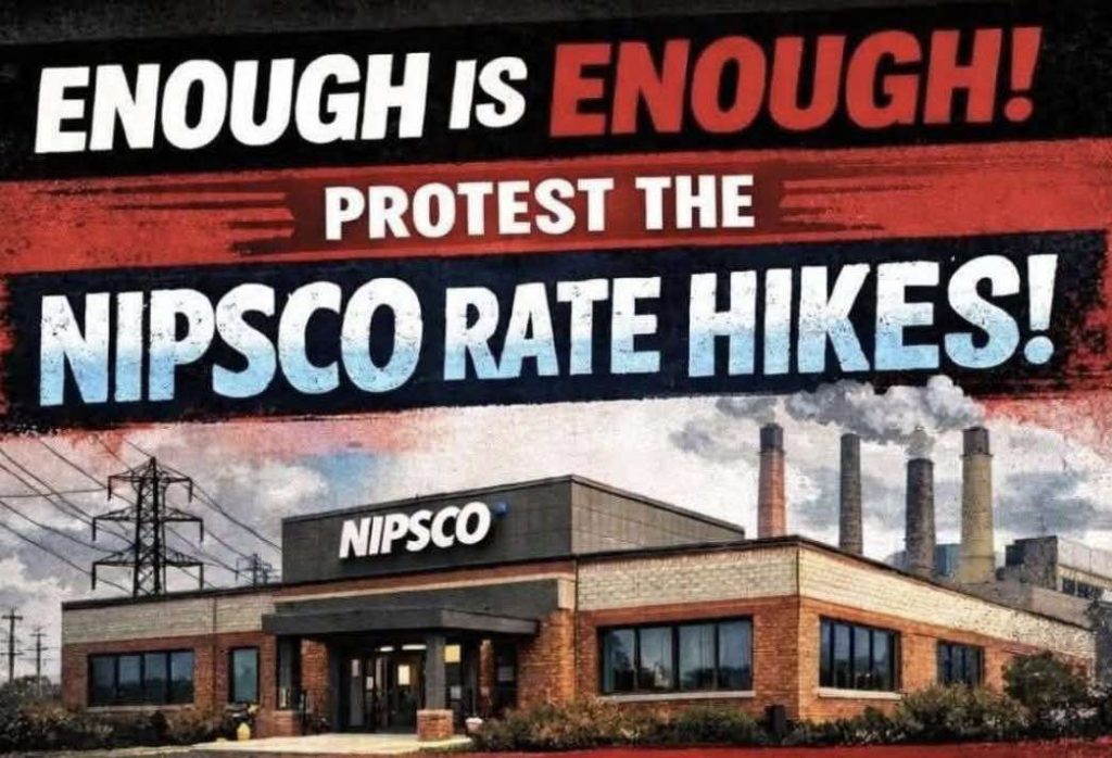 enough is enough nipsco protest